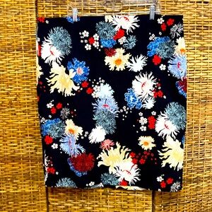 NWOT Philosophy Black Bright Floral Knee Length Pencil Skirt 18W